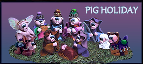 pig holiday scene